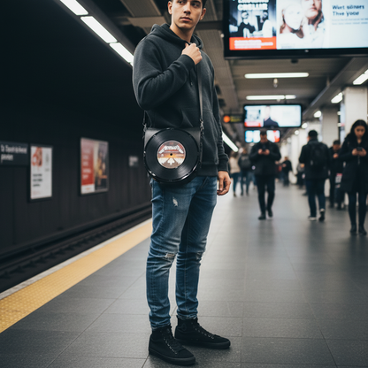 Bolsa Metallica no metrô