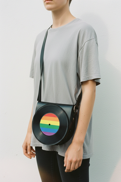 Bolsa Disco de Vinil - Multicolor